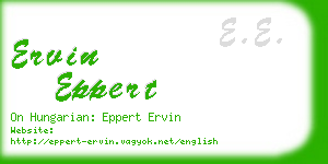 ervin eppert business card